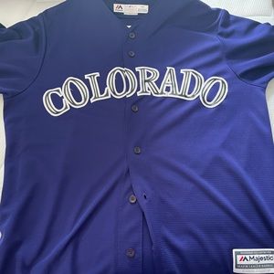 Majestic Cool Base Colorado Rockies Nolan Arenado #28 Jersey Size Large (L)